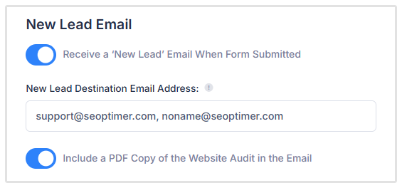New Lead Email